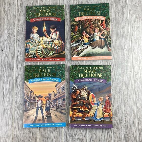 Mary Pope Osborne Magic Tree House Different Volume Story Books Set of 4 - Picture 1 of 9
